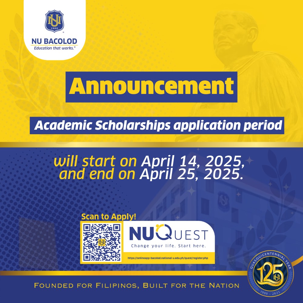 National University - Bacolod Academic Scholarship Program