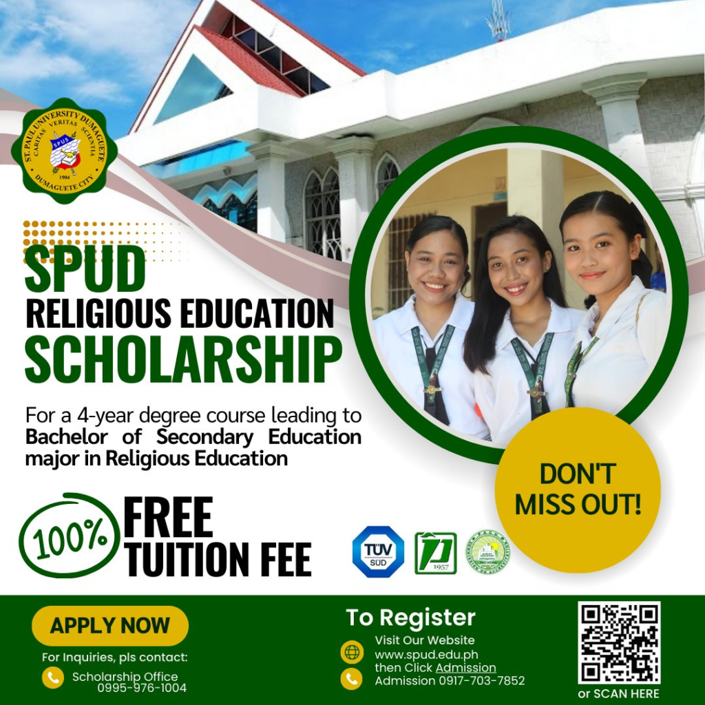SPUD Religious Education Scholarship , SPUD - St. Paul University Dumaguete