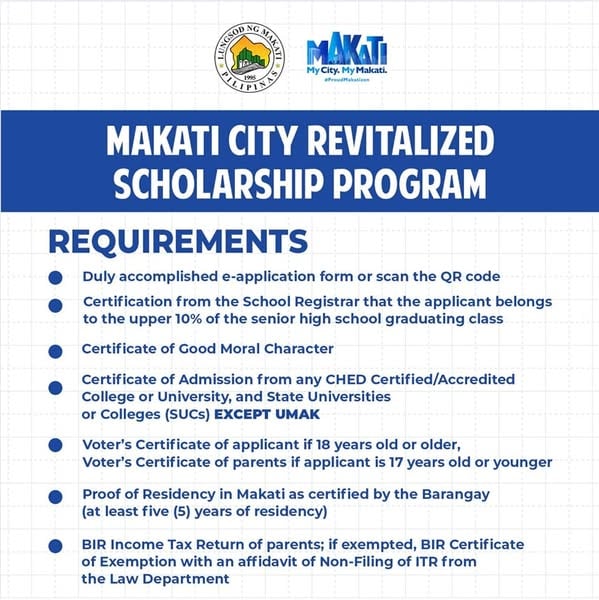 Makati City Revitalized Scholarship Program Posters 2025