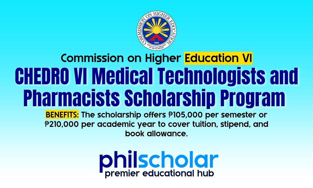 CHEDRO VI Medical Technologists and Pharmacists Scholarship Program 2025 | Apply Now!