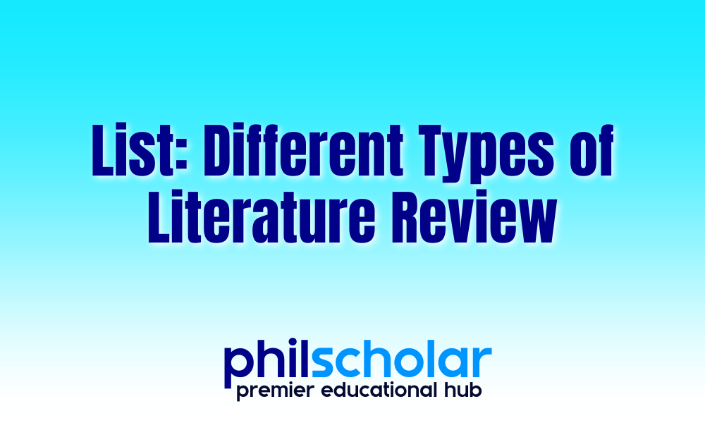 Different Types of Literature Review