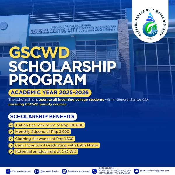 GSCWD Scholarship Program 2025 image poster