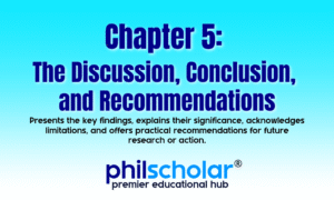 Chapter 5: Discussion, Conclusion, and Recommendations - PhilScholar