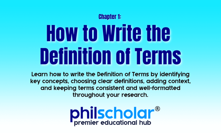 How to Write the Definition of Terms - PhilScholar