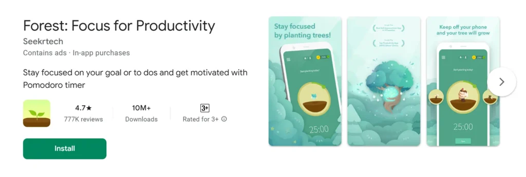Forest App - Essential Apps for MedTech Students