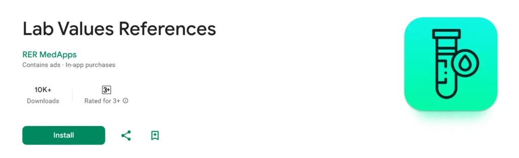 Lab Values References - Essential Apps for MedTech Students