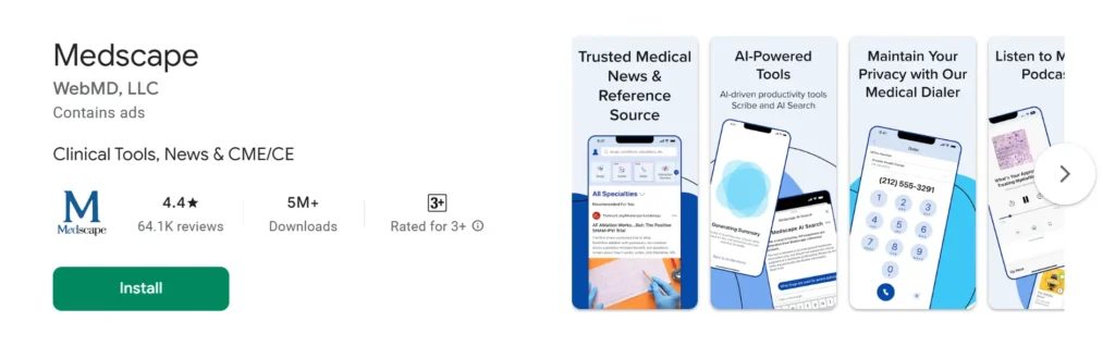 Medscape - Essential Apps for MedTech Students