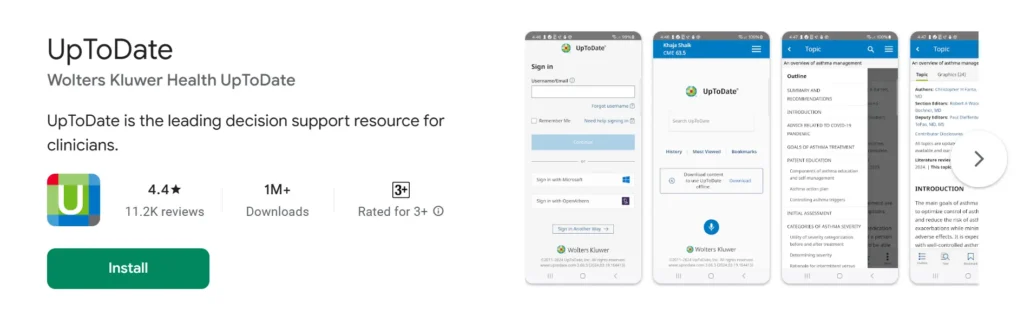 UpToDate - Essential Apps for MedTech Students