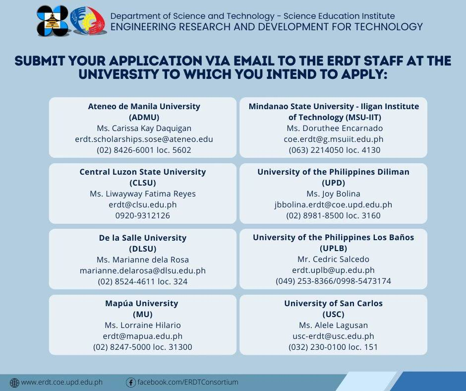 DOST-SEI ERDT Graduate Scholarship 2025 | Applications Now Open!