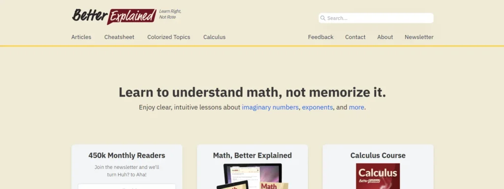 12 Useful Websites to Study Math - BetterExplained