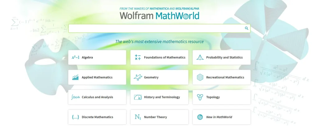 12 Useful Websites to Study Math - Wolfram MathWorld
