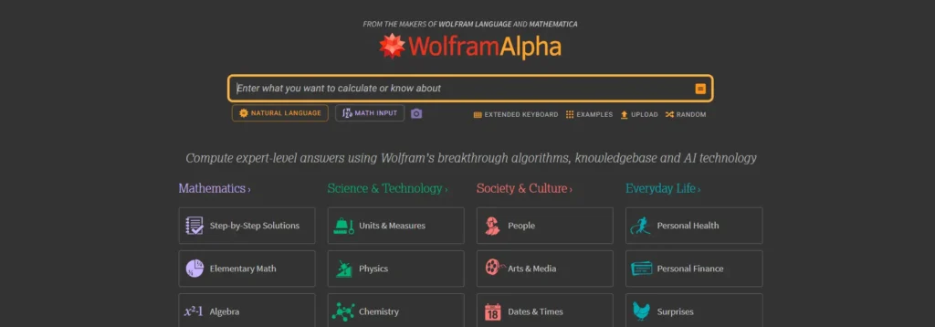 12 Useful Websites to Study Math - WolframAlpha